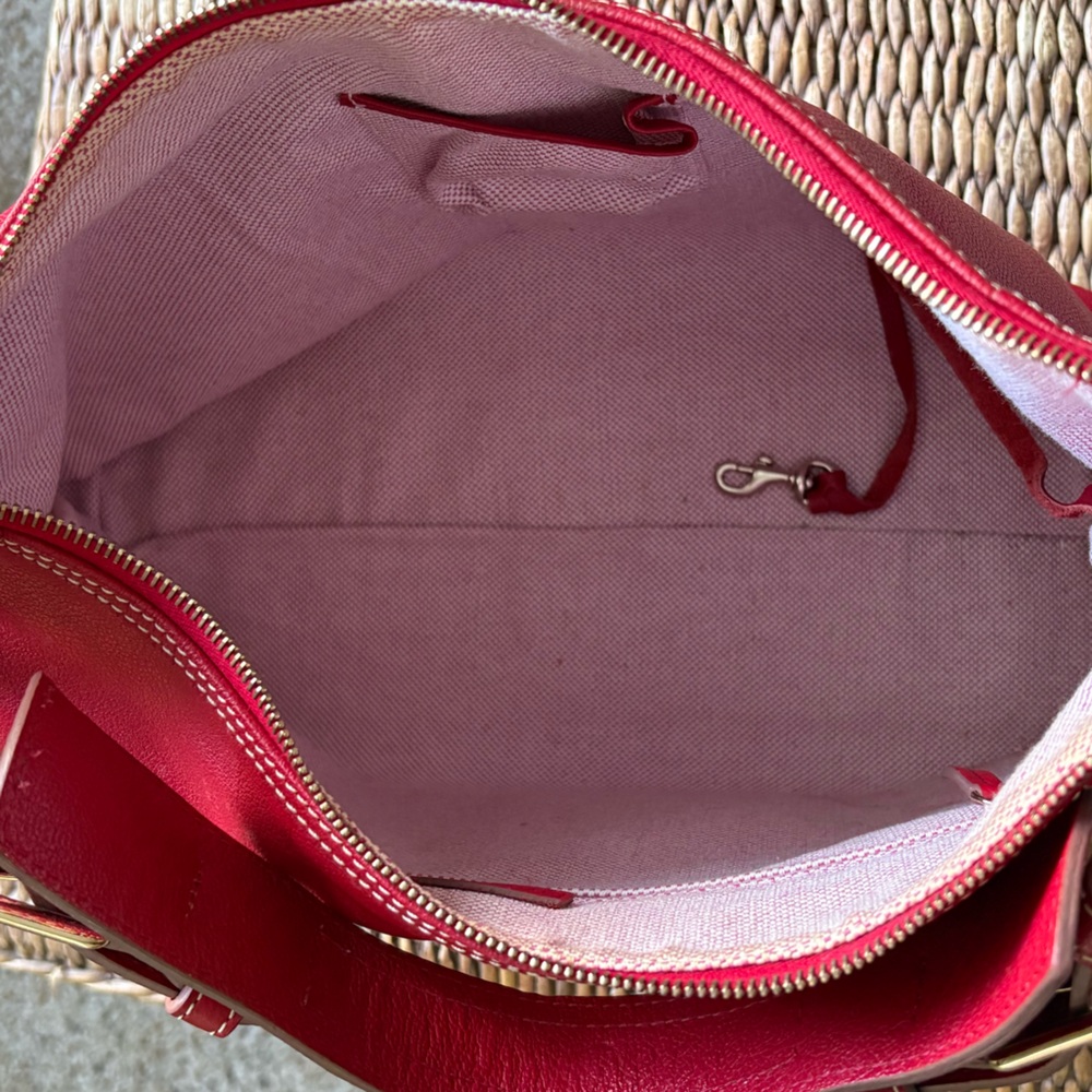 Dooney & Bourke Vibrant Red Hobo Bag - Picture 6 of 6
